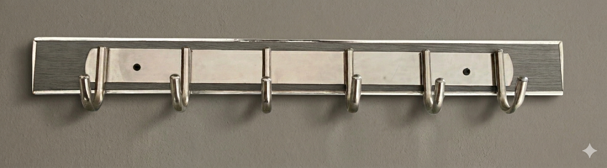 Wall mounted hanger styled in a bedroom